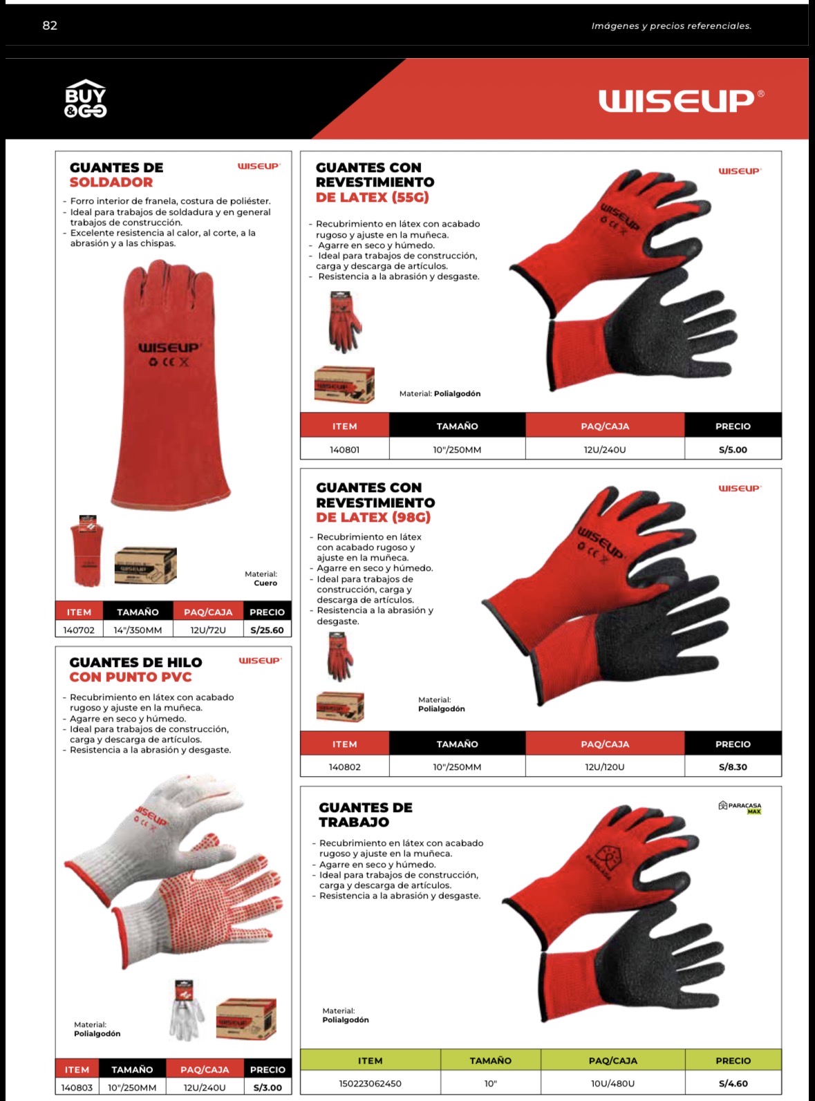 Guantes de Soldador de Cuero WISEUP