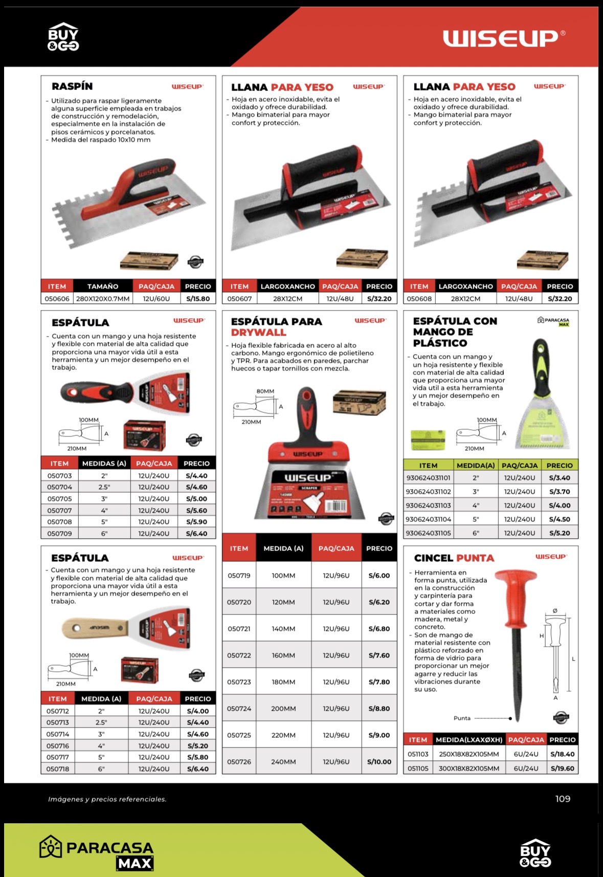 Raspín Profesional Wiseup para Cerámica y Obra