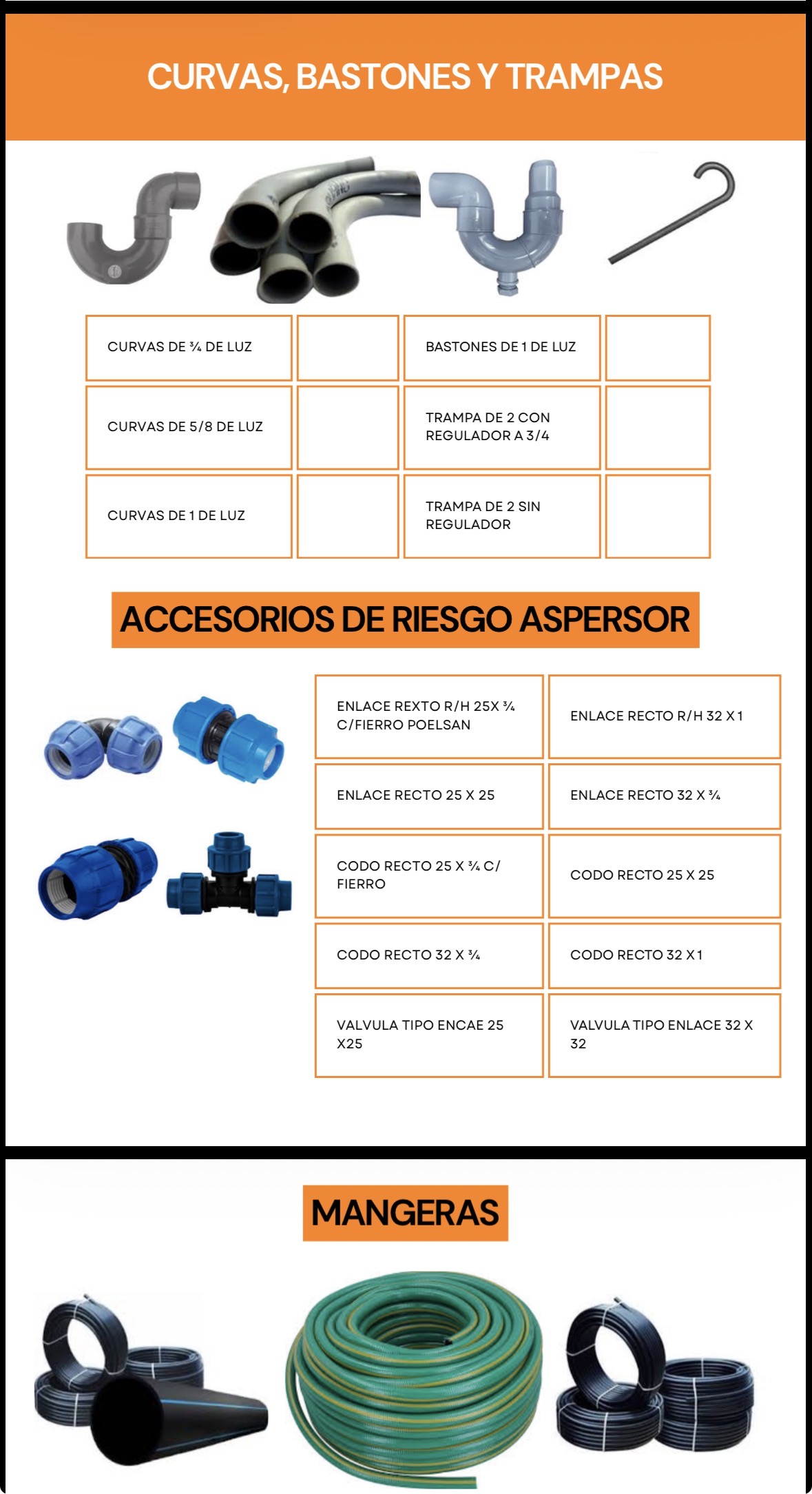 Componentes Esenciales: Tuberías, Riego y Mangueras