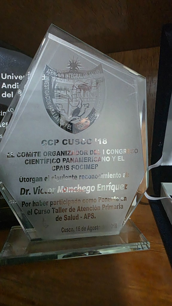Ponente del curso-taller de atención primaria, Cusco, 2018